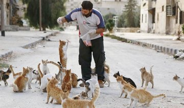 “Cats Man of Aleppo” turns home into shelter