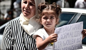 “No more waiting!” Syrians stuck in Greece protest at German embassy