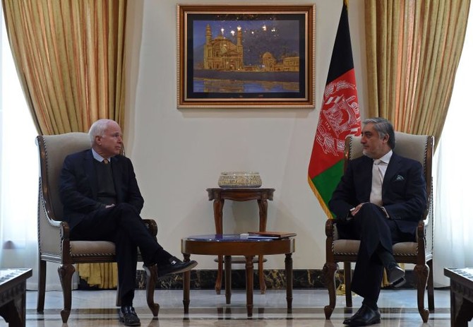 US senator John McCain meets Afghan leaders