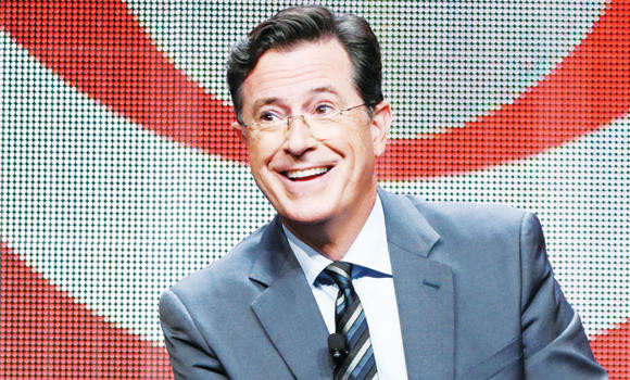 Comic Colbert steps into TV legend Letterman’s shoes