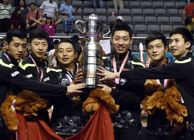 Dominant China sweeps team titles in table tennis again