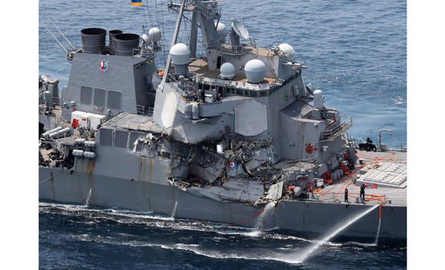 Several sailors’ bodies found on stricken US Navy destroyer