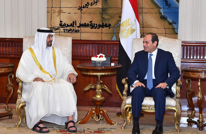 Egyptian, UAE leaders, eying Qatar, discuss terror funding, media role