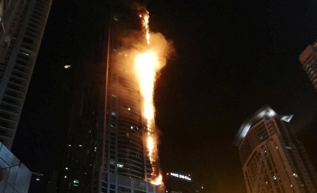 Dubai Torch Tower hit by fire again