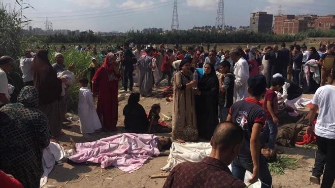 Train collision in northern Egypt kills at least 42, injures 133