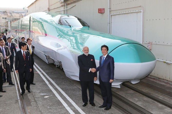 Modi, Abe get India’s first bullet train going as ties deepen