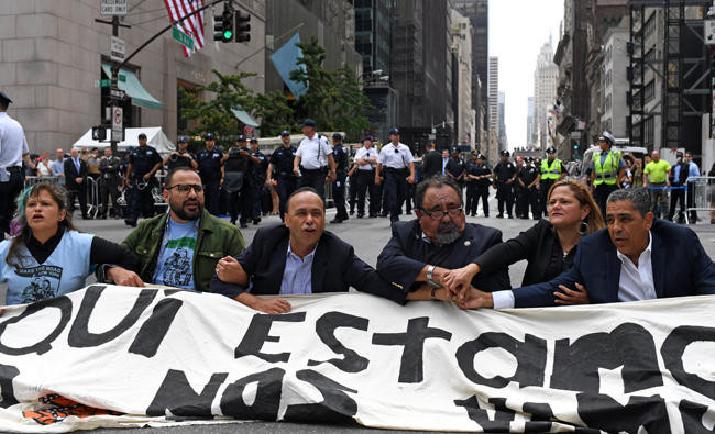 3 US lawmakers arrested at Trump Tower protest