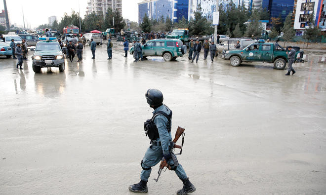 14 dead in suicide attack near political gathering in Kabul