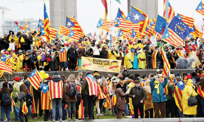 Huge Catalan march in Brussels to ‘wake up Europe’