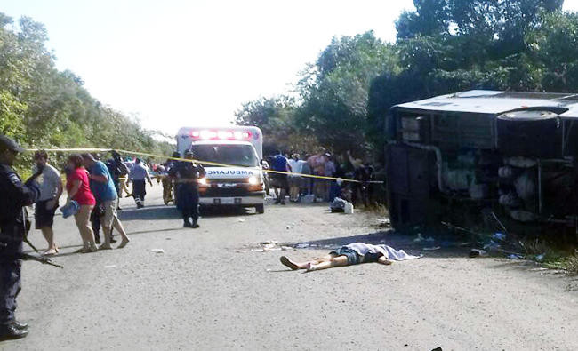 12 killed as bus carrying foreign tourists crashes in Mexico