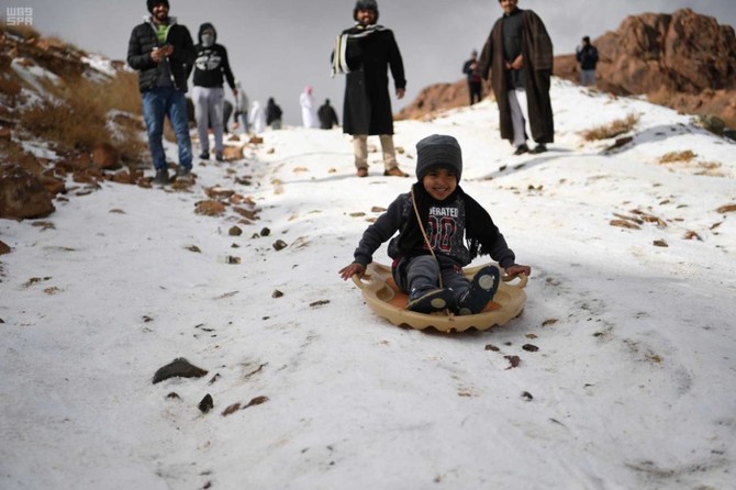 Snowy Davos closes as skiing season opens in Saudi Arabia