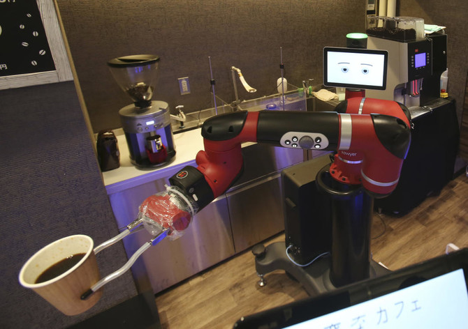 Robots make coffee at new cafe in Japan’s capital