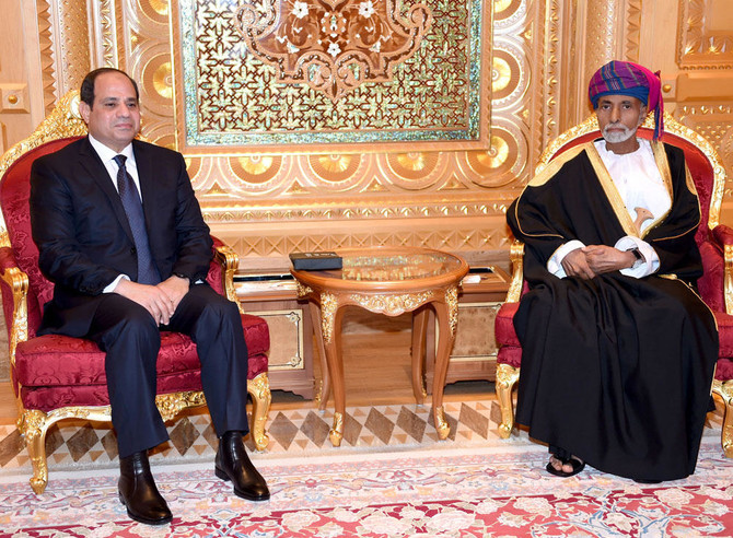 Egypt’s El-Sisi meets Oman's Qaboos to bolster ties, will visit UAE after Oman trip