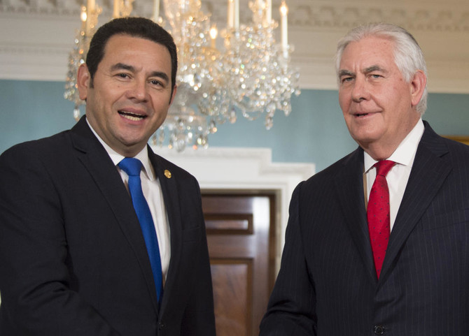 Trump thanks Guatemalan president for his support on Israel