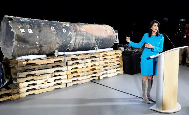 Haley puts UN pressure on Iran over Houthi missiles