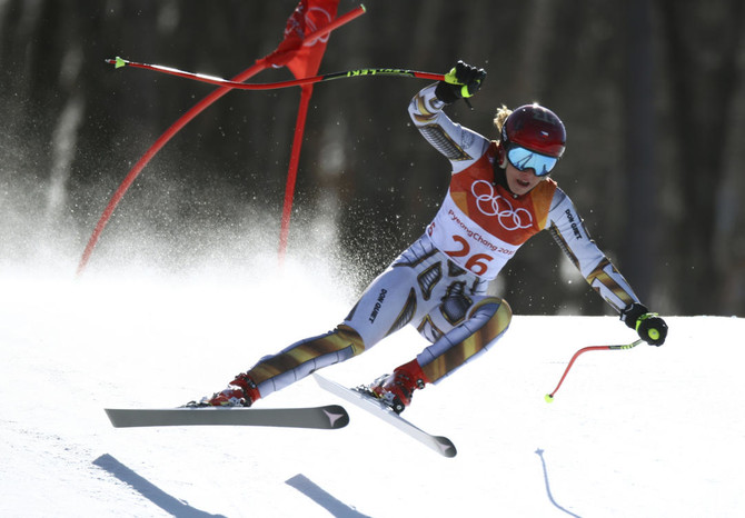 Czech Ester Ledecka wins shock Olympic super-G, US’s Lindsey Vonn sixth