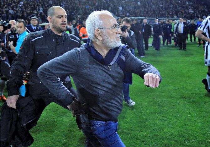 Greece suspends league after gun-toting PAOK owner enters fray